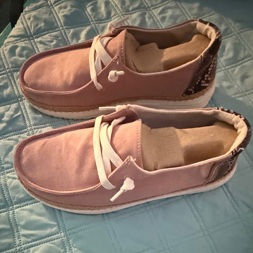Hey Dude Women's Pink Platform Shoes